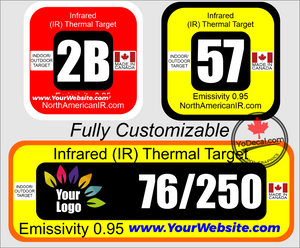 Infrared (IR) Thermal Imaging 0.95 Emissivity Targets Square