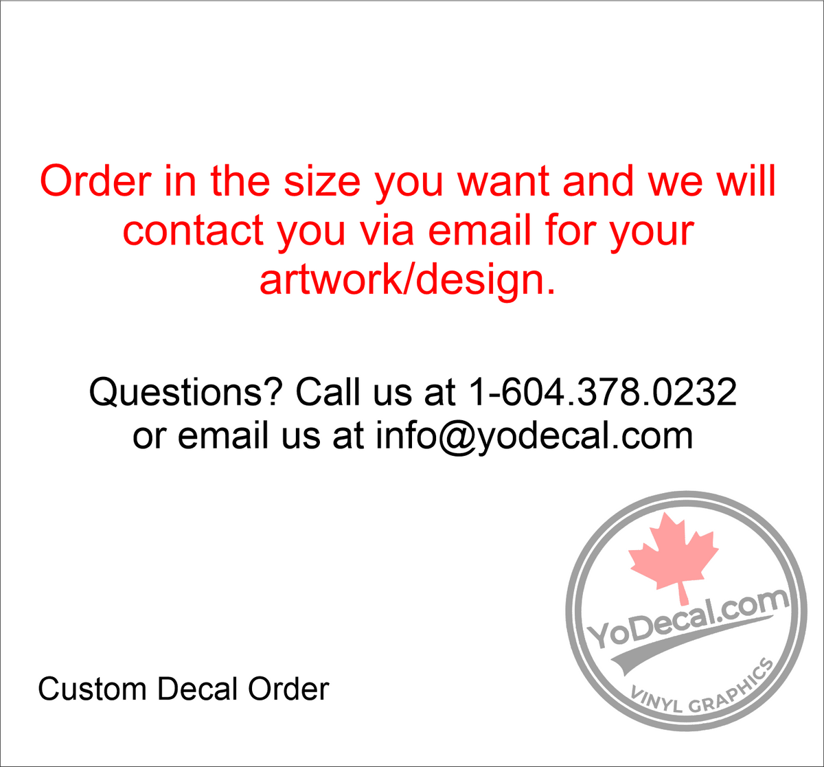 'Custom Order - Your Design' Premium Vinyl Decal / Sticker – YoDecal.com