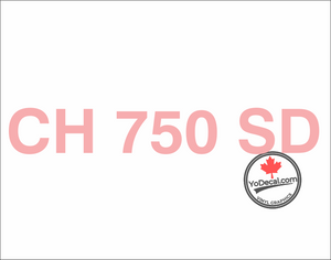 'CH 750 SD (PAIR)' Premium Vinyl Decal Sticker