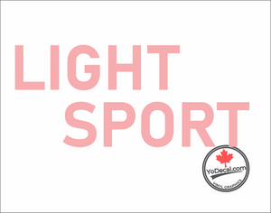 'Light Sport (PAIR)' Premium Vinyl Decal Sticker