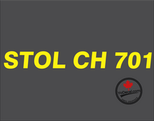 'STOL CH 701 (PAIR)' Premium Vinyl Decal Sticker