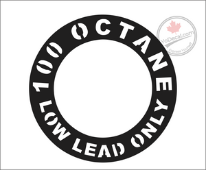 '100 Octane Low Lead Only Ring' Premium Vinyl Decal