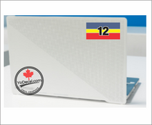 '12 Service Battalion Flag' Premium Vinyl Decal / Sticker
