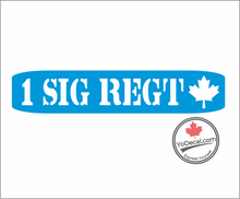 '1st Canadian Signals Regiment' Premium Vinyl Decal / Sticker