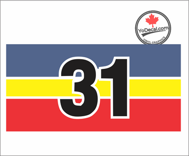 '31 Service Battalion Flag' Premium Vinyl Decal / Sticker