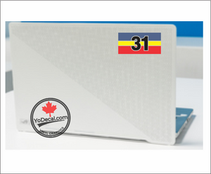 '31 Service Battalion Flag' Premium Vinyl Decal / Sticker