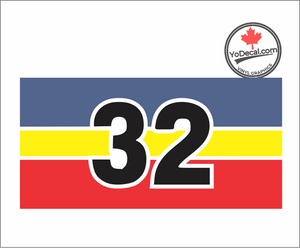 '32 Service Battalion Flag' Premium Vinyl Decal / Sticker