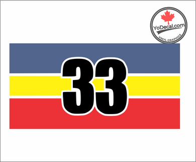 '33 Service Battalion Flag' Premium Vinyl Decal / Sticker