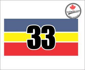 '33 Service Battalion Flag' Premium Vinyl Decal / Sticker