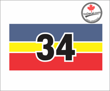 '34 Service Battalion Flag' Premium Vinyl Decal / Sticker