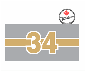 '34 Service Battalion Flag' Premium Vinyl Decal / Sticker
