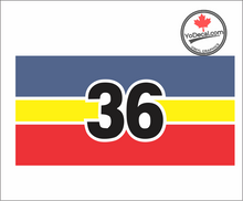 '36 Service Battalion Flag' Premium Vinyl Decal / Sticker