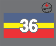 '36 Service Battalion Flag' Premium Vinyl Decal / Sticker
