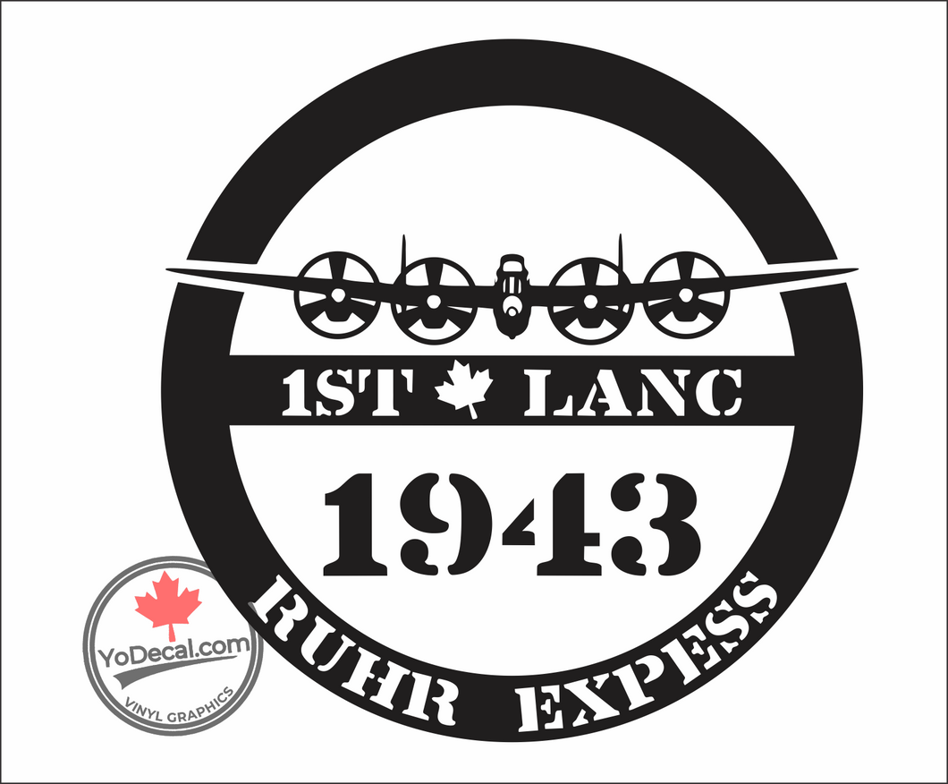 '405 Sqn Ruhr Express Lancaster 1943' Premium Vinyl Decal / Sticker