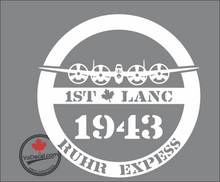'405 Sqn Ruhr Express Lancaster 1943' Premium Vinyl Decal / Sticker