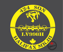 '424 Squadron Halifax LV998H' Premium Vinyl Decal / Sticker