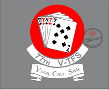 '77th V-TFS Gamblers (CUSTOM Call Sign)' Premium Vinyl Decal