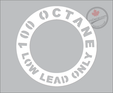 '100 Octane Low Lead Only Ring' Premium Vinyl Decal