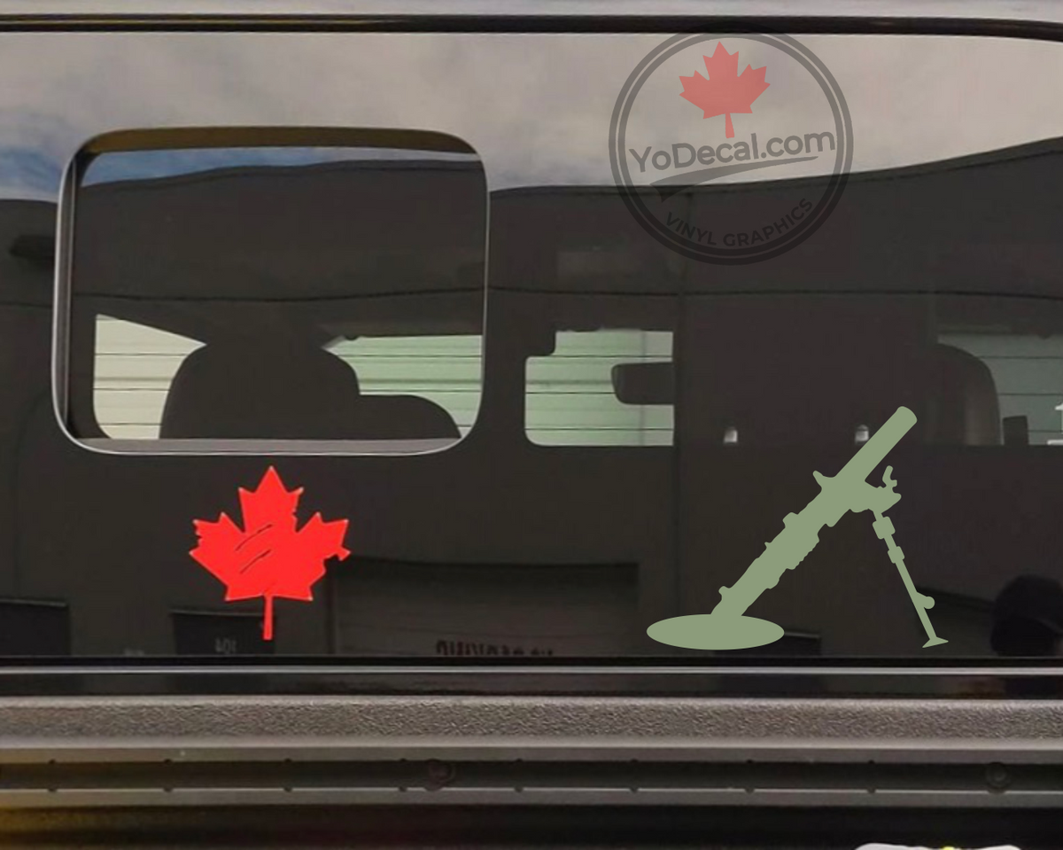 'Canadian Army 81mm Mortar (PAIR)' Premium Vinyl Decal / Sticker ...