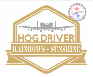 'Rainbows & Sunshine Hog Driver' Premium Vinyl Decal