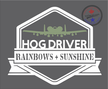 'Rainbows & Sunshine Hog Driver' Premium Vinyl Decal