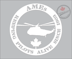 'AMEs Keeping Pilots Alive Since 1903 -Helicopters' Premium Vinyl Decal