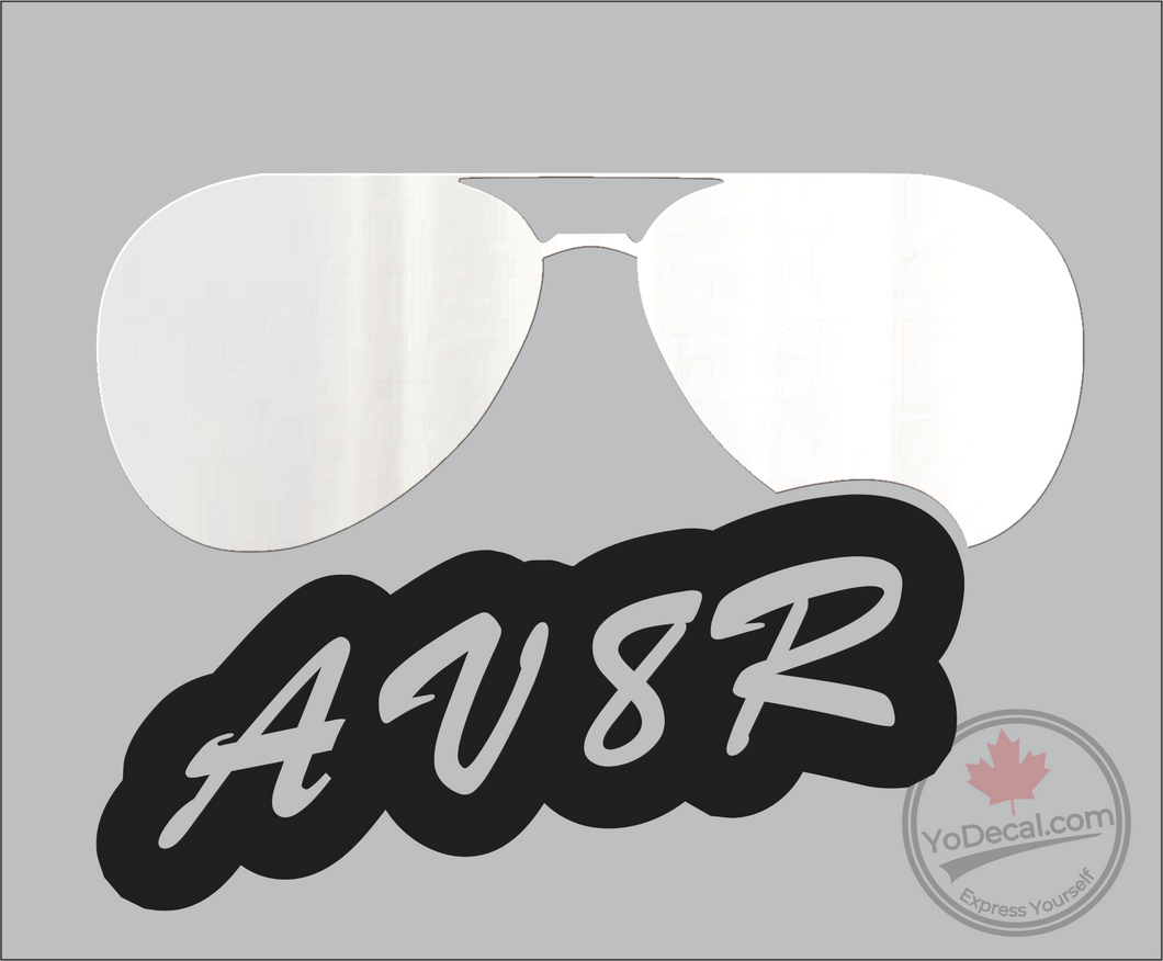 'Aviator Sun Glasses' Premium Vinyl Decal
