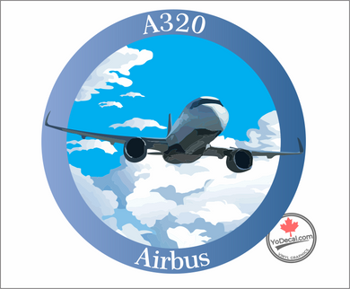 'Airbus A320 Full Colour' Premium Vinyl Decal / Sticker