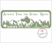 'Always Take The Scenic Route - Canadian Army' Premium Vinyl Decal / Sticker