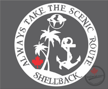 'Always Take The Scenic Route - Canadian Navy' Premium Vinyl Decal / Sticker
