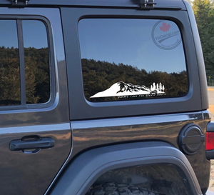 'Always Take The Scenic Route - Jeep' Premium Vinyl Decal