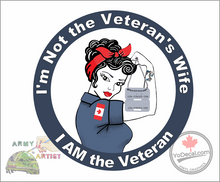 'I'm Not the Veteran's Wife - I AM the Veteran (Navy)' Premium Vinyl Decal