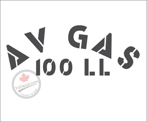 'Av Gas 100 LL' Premium Vinyl Decal