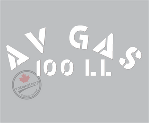 'Av Gas 100 LL' Premium Vinyl Decal