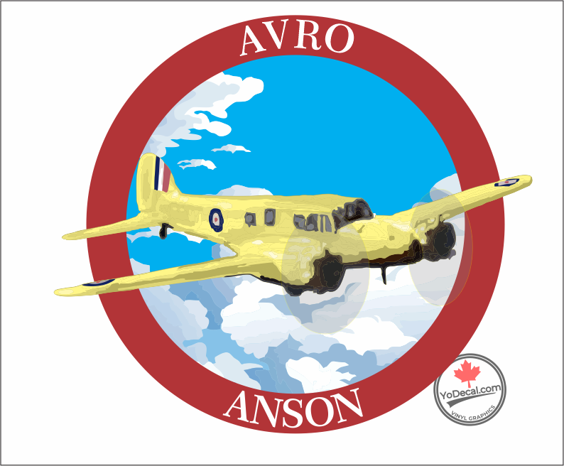 'Avro Anson' Premium Vinyl Decal / Sticker