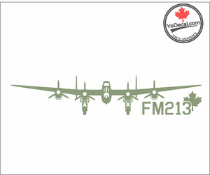 'Avro Lancaster Parked FM213' Premium Vinyl Decal / Sticker