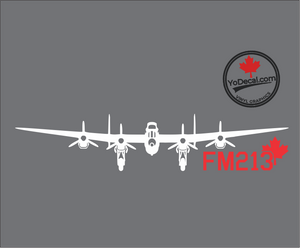 'Avro Lancaster Parked FM213' Premium Vinyl Decal / Sticker