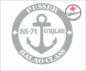 'Balao-Class Pusser SS-71 Grilse' Premium Vinyl Decal / Sticker