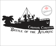 'Battle of the Atlantic Canadian Corvette' Premium Vinyl Decal / Sticker