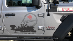 'Battle of the Atlantic Canadian Corvette' Premium Vinyl Decal / Sticker