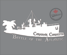 'Battle of the Atlantic Canadian Corvette' Premium Vinyl Decal / Sticker