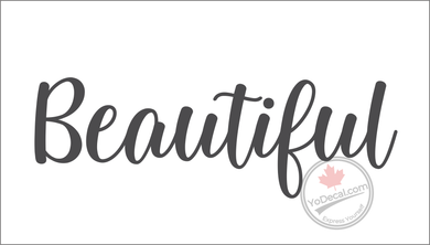 'Beautiful - Relaxed Modern' Premium Vinyl Wall Decal