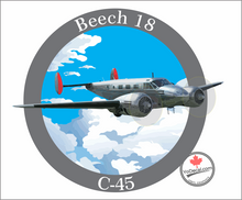 'Beech 18 C-45' Premium Vinyl Decal / Sticker