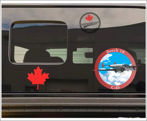 'Beech 18 C-45 RCAF Dakota' Premium Vinyl Decal / Sticker