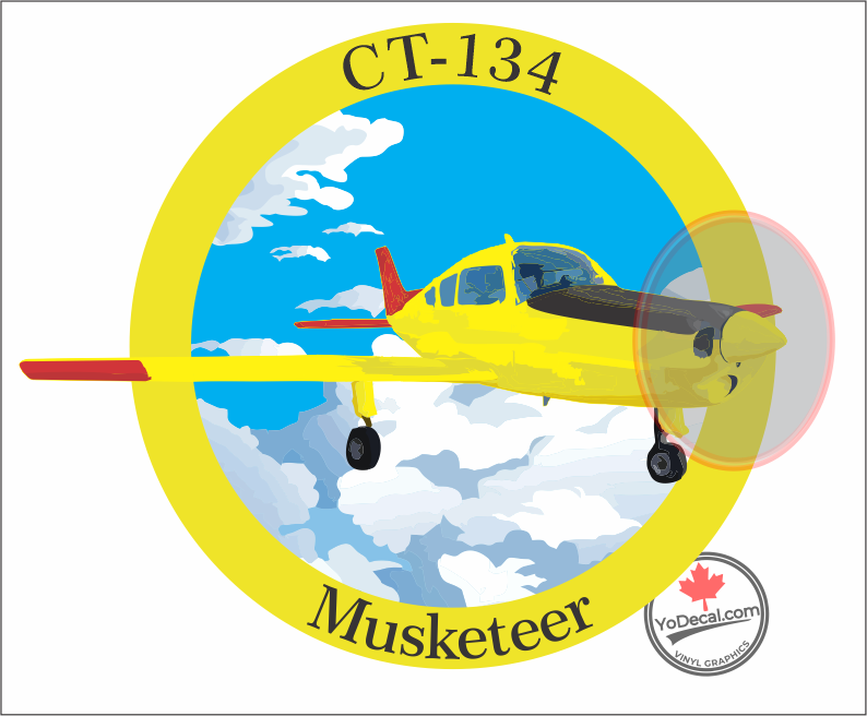 'Beechcraft CT-134 Musketeer' Premium Vinyl Decal / Sticker