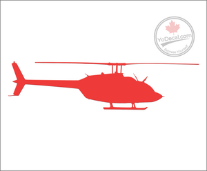 'Bell 206 JetRanger Helicopter' Premium Vinyl Decal