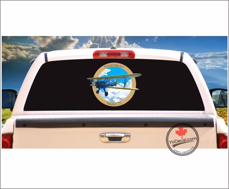Learjet 75 Sticker 'Boeing Stearman Model 75 Trainer' Premium Vinyl Decal / Sticker ...