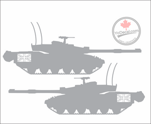 'British Challenger 2 Main Battle Tank (PAIR)' Premium Vinyl Decal / Sticker