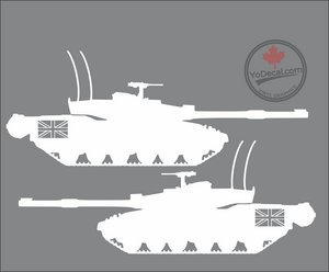 'British Challenger 2 Main Battle Tank (PAIR)' Premium Vinyl Decal / Sticker