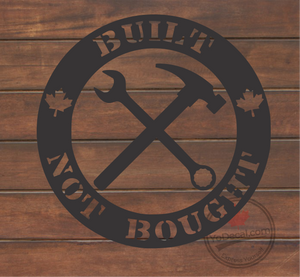 'Built Not Bought - Hammer & Wrench' Premium Vinyl Decal